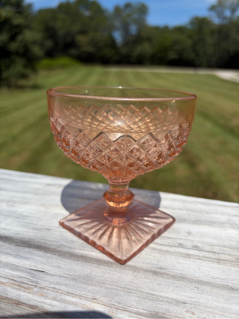 Anchor Hocking Miss America Pink Champagne Sherbet Glass - Picture 3 of 8